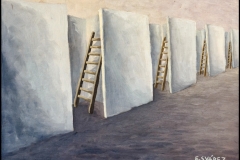 Encierro | 1995 | Óleo sobre madera | 60 x 45 cm