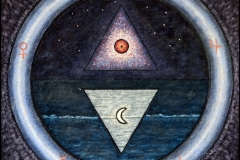 Reflejo  |2005 | Óleo sobre soporte matérico | 70 x 70 cm