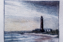 Faro_02 | 01 - 2019 | Carbonilla sobre papel reciclado | 25 x 25 cm