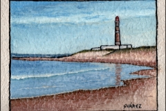 Faro_01 | 01 - 2017 | Óleo sobre papel reciclado | 25 x 25 cm