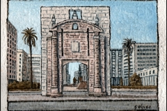 Puerta de la Ciudadela | 04 - 2017 |Óleo sobre papel reciclado | 25 x 25 cm